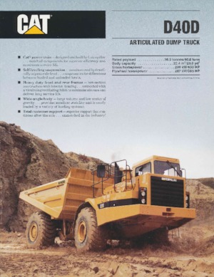 Autobasculante articulate Caterpillar D 40 D