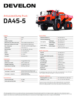 Autobasculante articulate Develon DA45-5