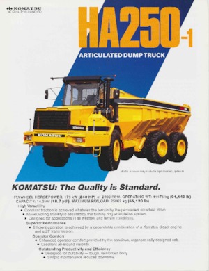 Autobasculante articulate Komatsu HA250-1