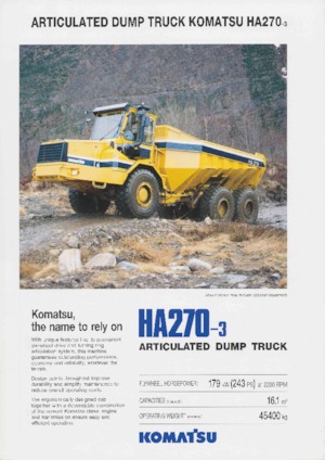 Autobasculante articulate Komatsu HA270-3