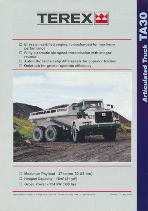 Autobasculante articulate Terex TA30D