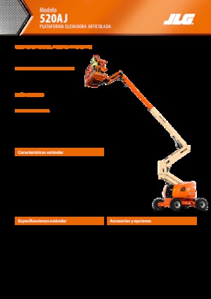 Nacele cu braț articulat pe roți JLG 520AJ