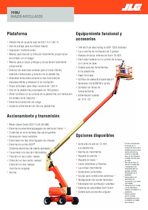 Nacele cu braț articulat pe roți JLG 740AJ