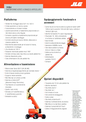 Nacele cu braț articulat pe roți JLG 740AJ