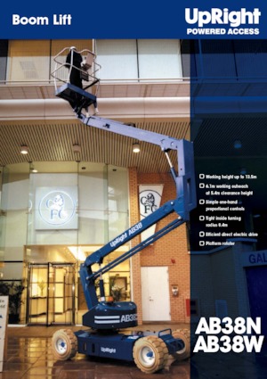 Nacele cu braț articulat pe roți UpRight AB 38 N