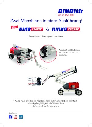 Nacele cu braț articulat pe roți Dino Lift Dino 220XSE