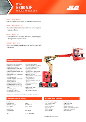 Nacele cu braț articulat pe roți JLG E300AJP