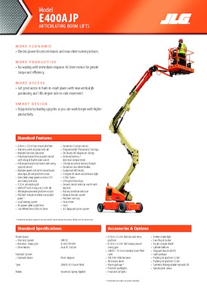 Nacele cu braț articulat pe roți JLG E400AJP