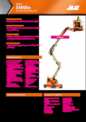 Nacele cu braț articulat pe roți JLG E400AN
