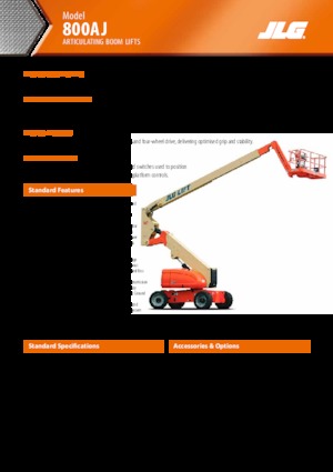 Nacele cu braț articulat pe roți JLG H800AJ