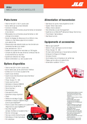 Nacele cu braț articulat pe roți JLG H800AJ