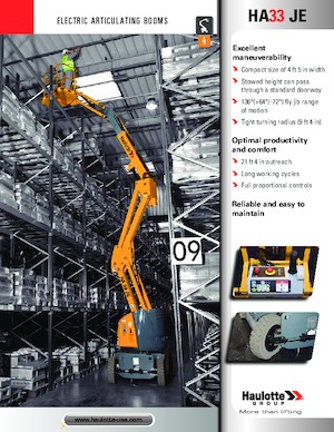 Nacele cu braț articulat pe roți Haulotte HA33 JE