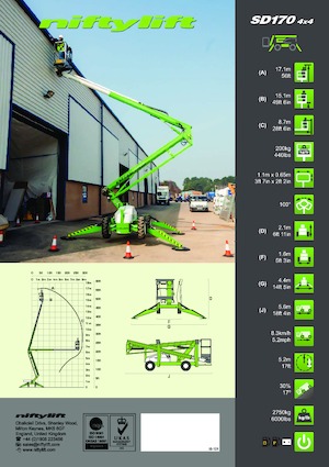 Nacele cu braț articulat pe roți Niftylift SD170