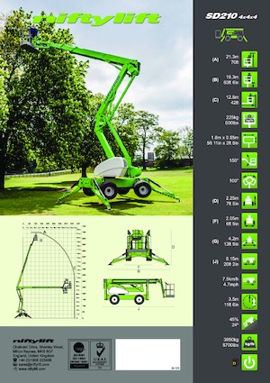 Nacele cu braț articulat pe roți Niftylift SD210