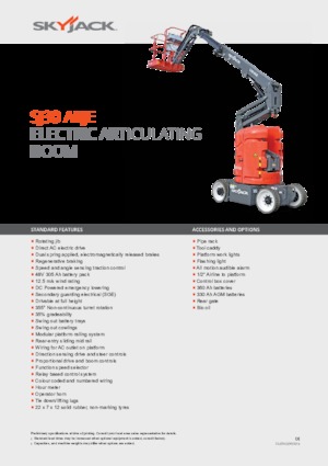Nacele cu braț articulat pe roți Skyjack SJ 30 ARJE