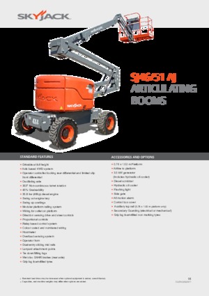 Nacele cu braț articulat pe roți Skyjack SJ 46 AJ