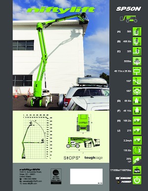 Nacele cu braț articulat pe roți Niftylift SP50N