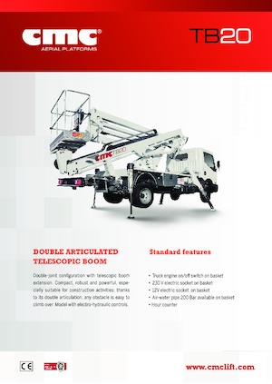 Nacele cu braț articulat montate pe trailer CMC TB20