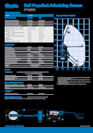 Nacele cu braț articulat pe roți Genie Z-62/40