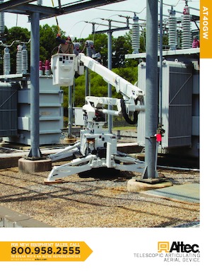 Nacele cu braț articulat montate pe trailer Altec AT40GW