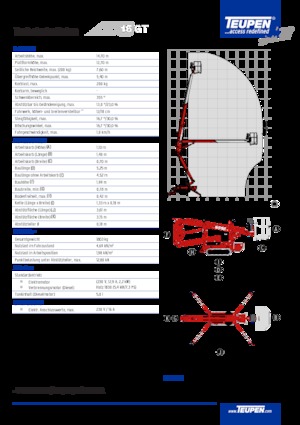 Nacele cu braț articulat pe șenile TEUPEN LEO15GT