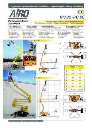 Nacele cu braț articulat pe șenile AIRO R13 DC