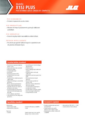 Nacele cu braț articulat pe șenile JLG X15J Plus