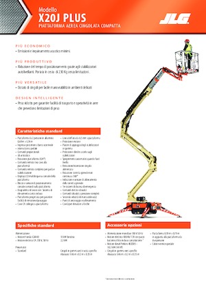 Nacele cu braț articulat pe șenile JLG X20J Plus