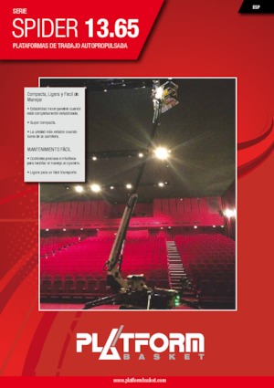 Nacele telescopice pe șenile Platform Basket SPIDER 13.65