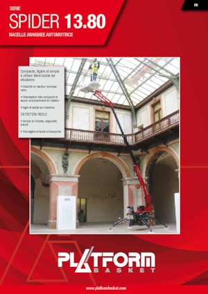 Nacele telescopice pe șenile Platform Basket SPIDER 13.80