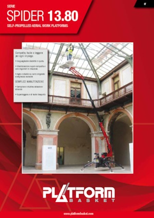 Nacele telescopice pe șenile Platform Basket SPIDER 13.80