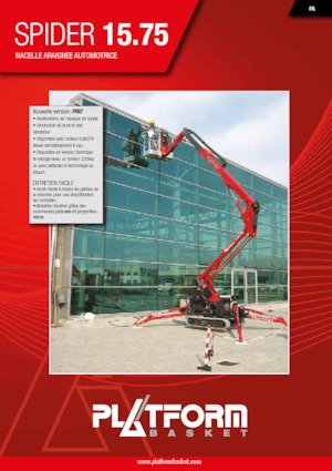 Nacele cu braț articulat pe șenile Platform Basket SPIDER 15.75 PRO