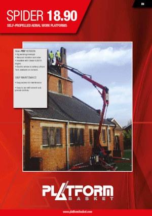 Nacele cu braț articulat pe șenile Platform Basket SPIDER 18.90 PRO