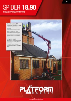 Nacele cu braț articulat pe șenile Platform Basket SPIDER 18.90 PRO