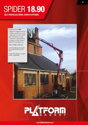 Nacele cu braț articulat pe șenile Platform Basket SPIDER 18.90 PRO