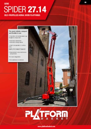 Nacele cu braț articulat pe șenile Platform Basket SPIDER 27.14