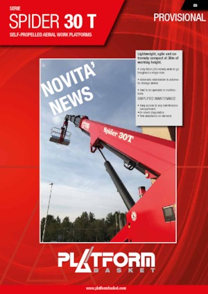 Nacele telescopice pe șenile Platform Basket SPIDER 30 T