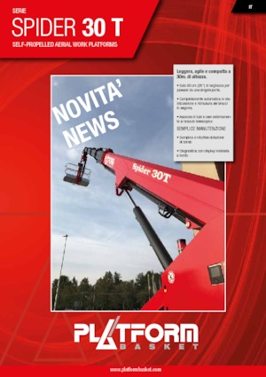 Nacele telescopice pe șenile Platform Basket SPIDER 30 T