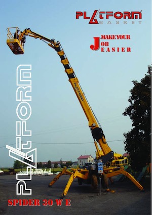 Nacele telescopice pe șenile Platform Basket SPIDER 30 WE