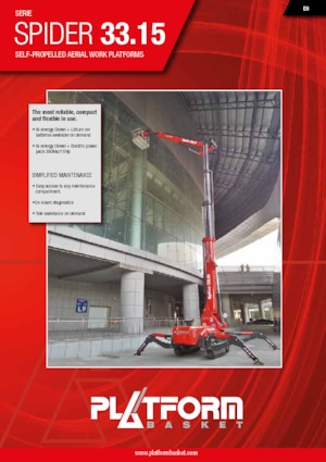 Nacele cu braț articulat pe șenile Platform Basket SPIDER 33.15