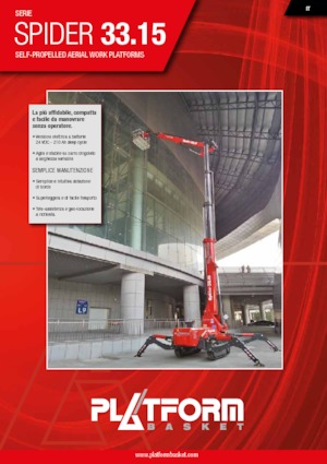 Nacele cu braț articulat pe șenile Platform Basket SPIDER 33.15