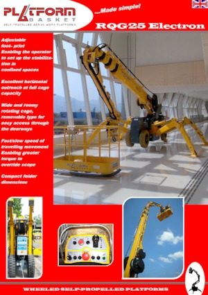 Nacele cu braț articulat pe roți Platform Basket SPIDER 25 WE