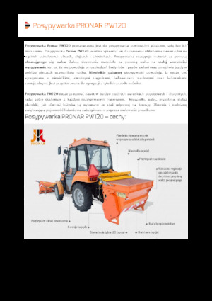 Atașamente pentru dispozitivele de împrăștiere Pronar PW 120