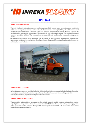 Nacele telescopice montate pe camion Inreka IPT 16-1