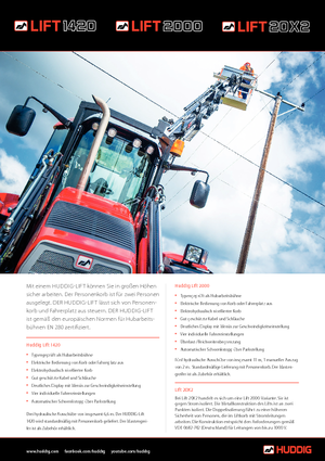 Nacele telescopice montate pe camion Huddig Lift 2000