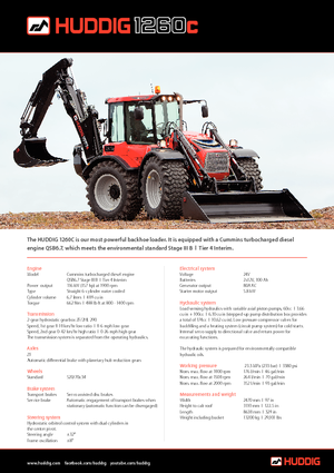 Buldoexcavatoare Huddig 1260 C