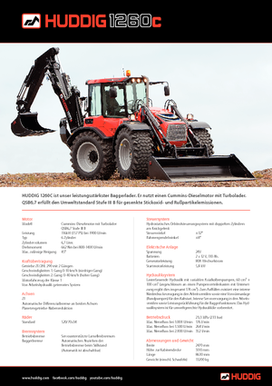 Buldoexcavatoare Huddig 1260 C