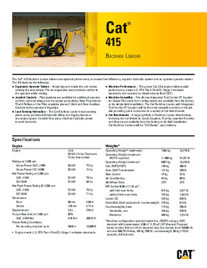 Buldoexcavatoare Caterpillar 415