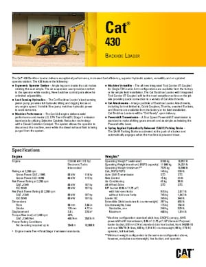 Buldoexcavatoare Caterpillar 430