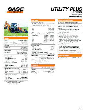 Buldoexcavatoare Case 575N EP Utility Plus